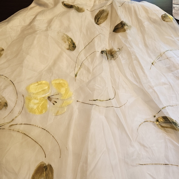 Barneys New York Vintage Silk Rare Hand-painted Floral Dress Size 8 - Picture 7 of 16